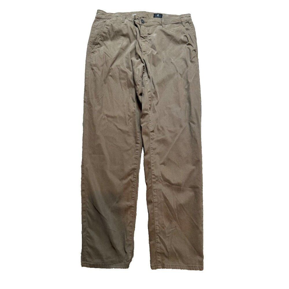 AG Adriano Goldschmeid Men's Khaki Caden Tailored Trouser 31R x 29 Casual Office